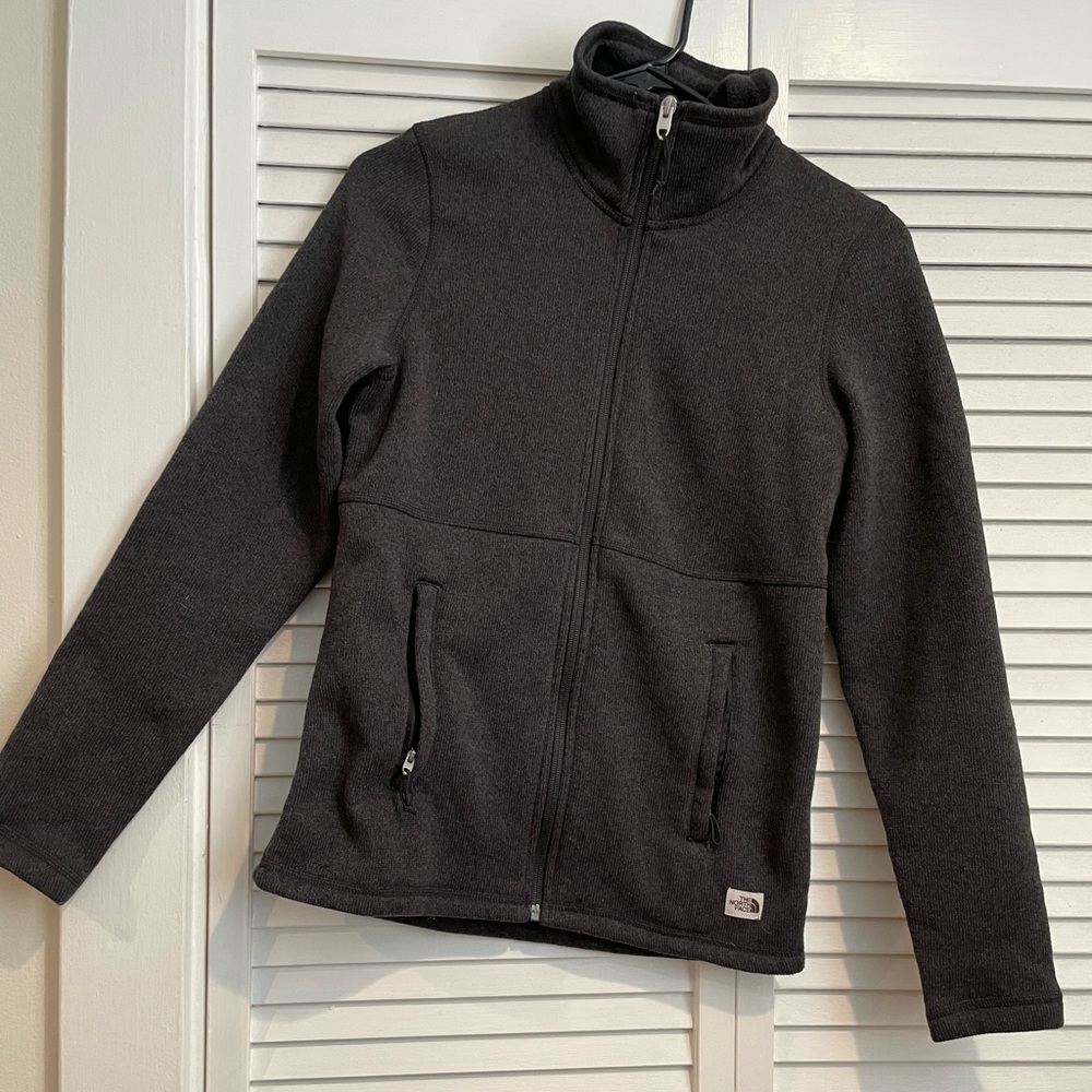 North Face Charcoal Gray Zip-up Fleece